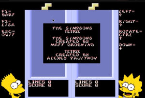 The Simpsons: Tetris 2 Gameplay (DOS)