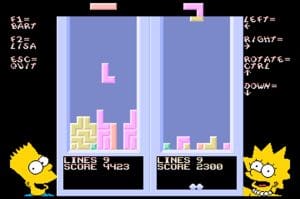 The Simpsons: Tetris Gameplay (DOS)