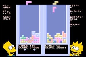 The Simpsons: Tetris Gameplay (DOS)