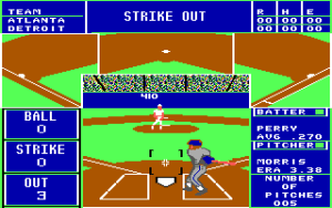 The Sporting News Baseball Gameplay (DOS)