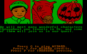 The Wizard of Oz Gameplay (DOS)
