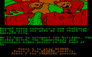 The Wizard of Oz Gameplay (DOS)