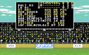 The World's Greatest Baseball Game Gameplay (Commodore 64)
