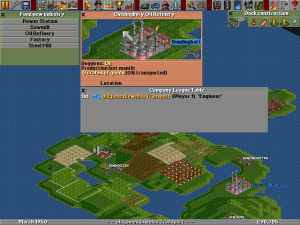 Transport Tycoon Deluxe Gameplay (DOS)