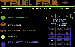Trivial Fruit Gameplay (Commodore 64)