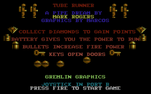 Tube Runner Gameplay (Commodore 16)
