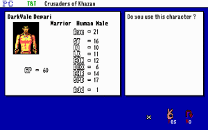Tunnels & Trolls Crusaders of Khazan Gameplay (DOS)