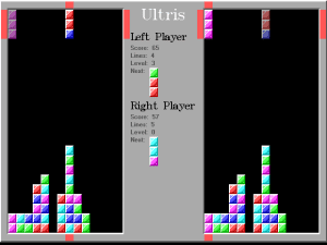 Ultris: The Ultimate Tetris Gameplay (DOS)