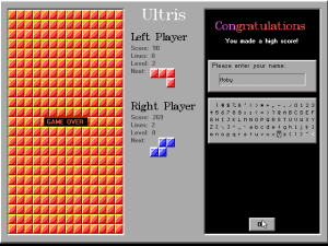 Ultris: The Ultimate Tetris Gameplay (DOS)