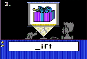 Uncle Clyde's Consonant Slides Gameplay (Apple II)