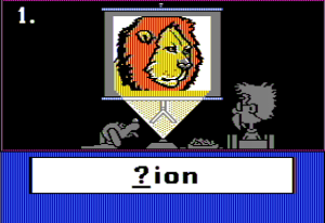 Uncle Clyde's Consonant Slides Gameplay (Apple II)