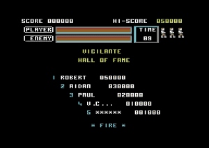 Vigilante Gameplay (Commodore 64)