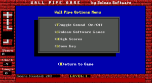 Wall Pipe Gameplay (DOS)