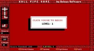 Wall Pipe Gameplay (DOS)