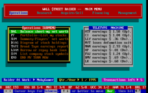 Wall $street Raider Gameplay (DOS)