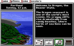Where in the U.S.A. Is Carmen Sandiego? Gameplay (DOS)
