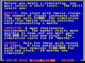 Wizard of Wall Street Gameplay (DOS)
