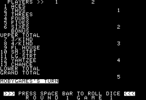 Yahtzee Gameplay (Apple II)